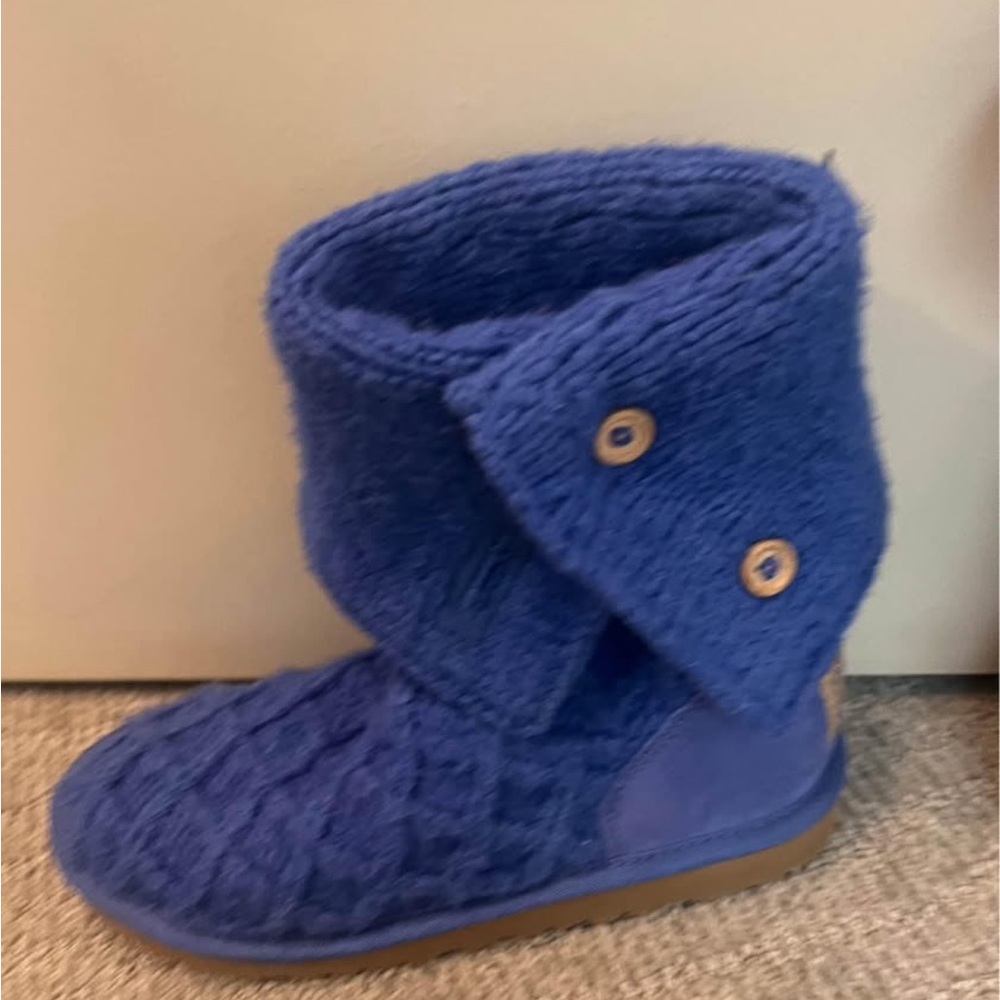 Cozy Blue Kids Boots
